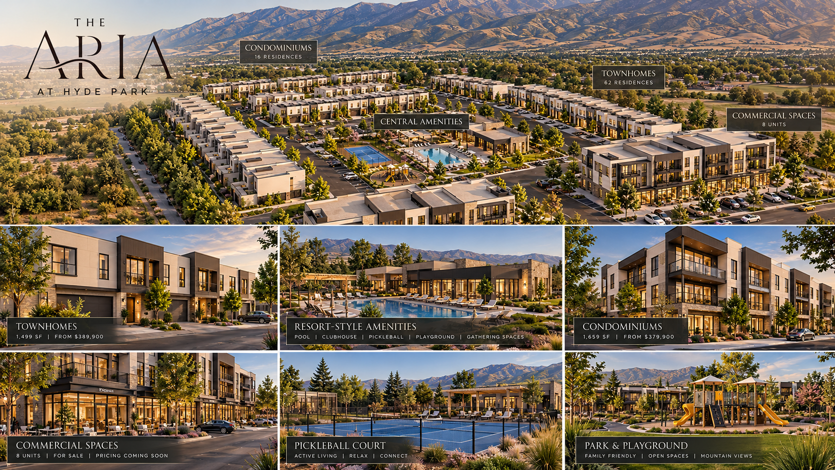 Illustrative architectural concepts for The Aria at Hyde Park