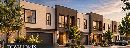 Conceptual front townhome rendering