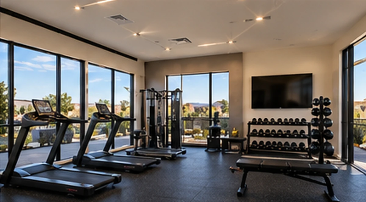 Grandview amenity artist concept depicting fitness room
